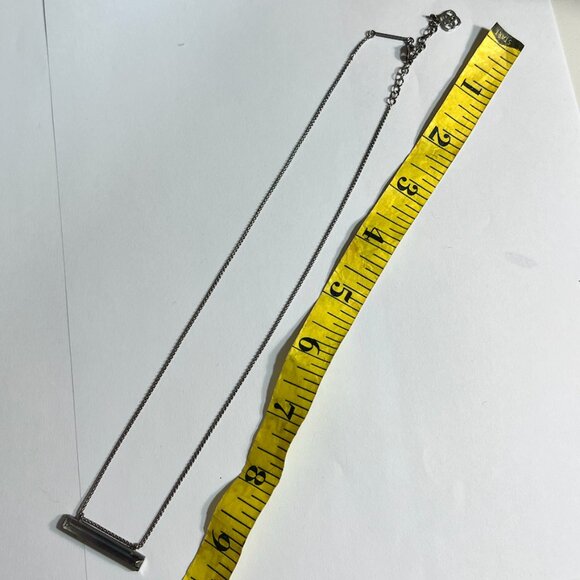 Kendra Scott Leonor Pendant Bar Necklace In Abalone Silver Plated Classic Bar - Picture 3 of 5